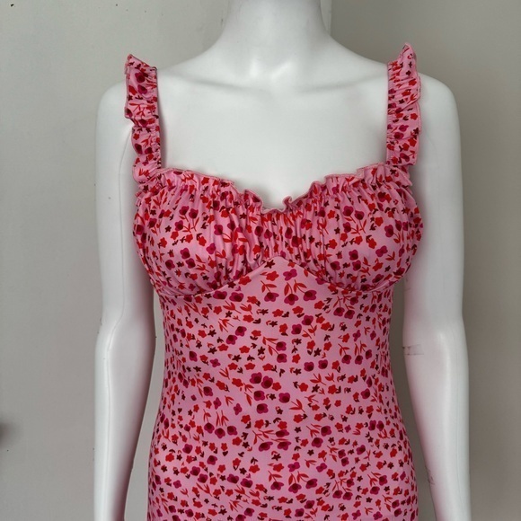 Commense Ruched Detail Cami Floral Bohemian Vacation Midi Sundress‎ Size XS - Picture 11 of 15